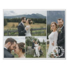 Wreath Monogram Wedding Photo Collage