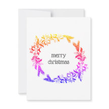 wreath multicolor card