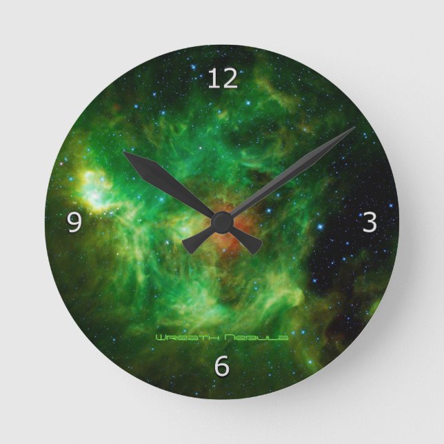Wreath Nebula, Barnard 3, Milky Way Round Clock (Front)