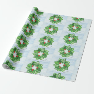 Wreath of Leaves - Kids Art for CHOC Wrapping Paper