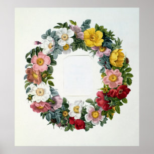 Wreath of Roses, Frontispiece for 'Les Roses' Poster