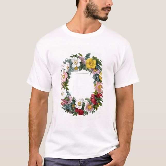Wreath of Roses, Frontispiece for 'Les Roses' T-Shirt (Front)