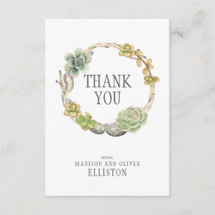 Wreath of Succulents, Twigs and Stones   Thank You