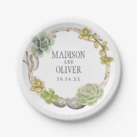 Wreath of Succulents, Twigs and Stones | Wedding