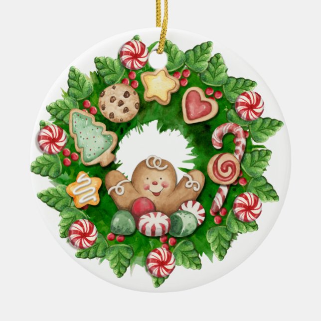 Wreath - SRF Ceramic Tree Decoration (Front)