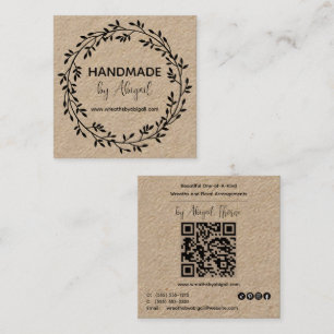 Wreath Vines Handmade   Handcrafted Business Card
