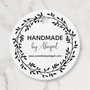Wreath Vines Handmade Handcrafted Business Favour Tags