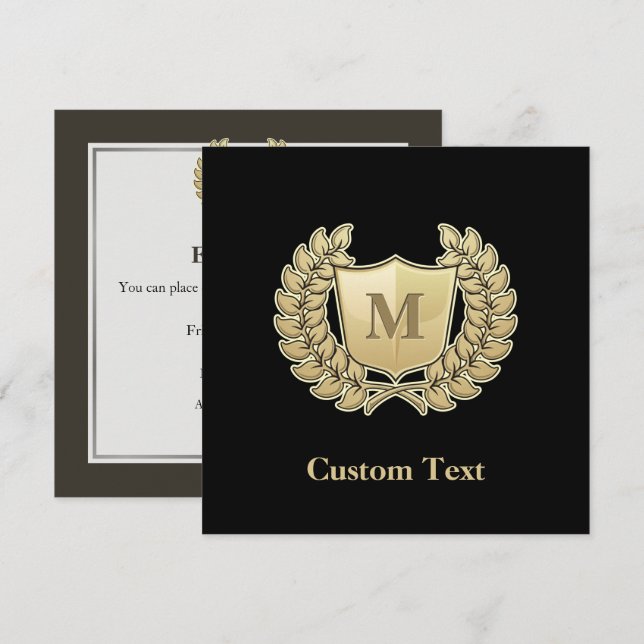 Wreath with Shield Invitation (Front/Back)