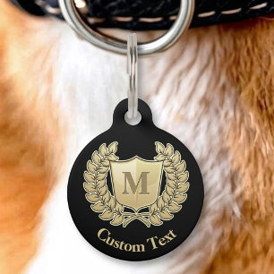 Wreath with Shield Pet Tag