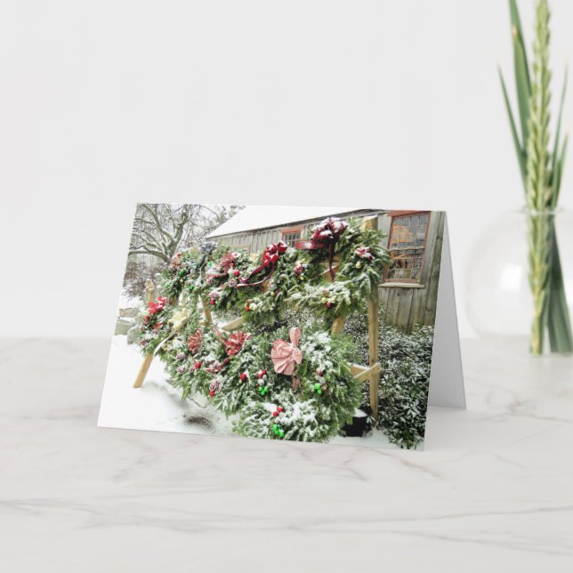 Wreaths for Sale Holiday Card (Front)