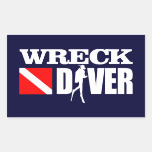 Wreck Diver 2 Rectangular Sticker
