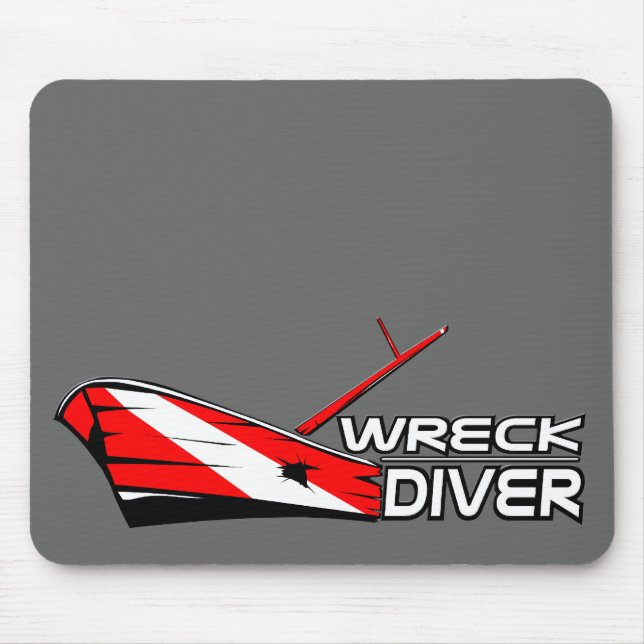 Wreck Diver Mouse Mat (Front)