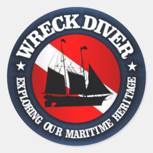 Wreck Diver (Ship)(r) Classic Round Sticker