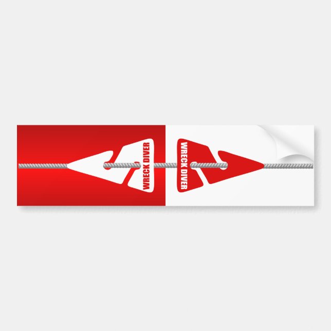 Wreck Diving (Line Markers) Bumper Sticker (Front)