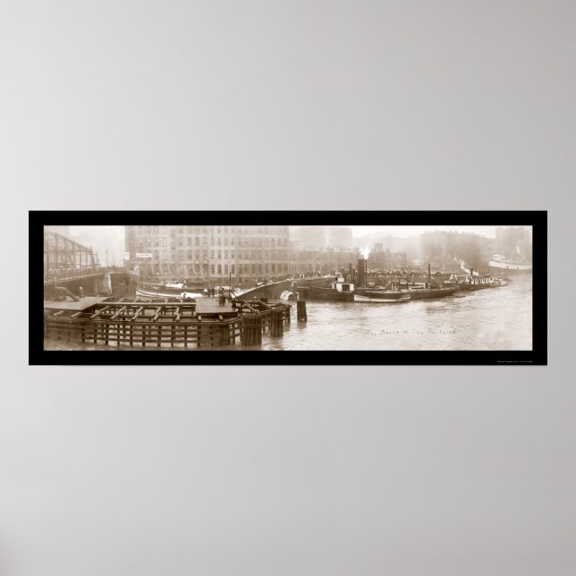 Wreck of Eastland Ship Photo 1915 Poster (Front)