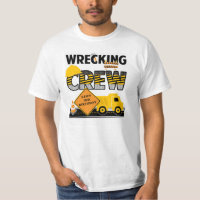 Wrecking Crew Shirt, Construction Work Zone, Name