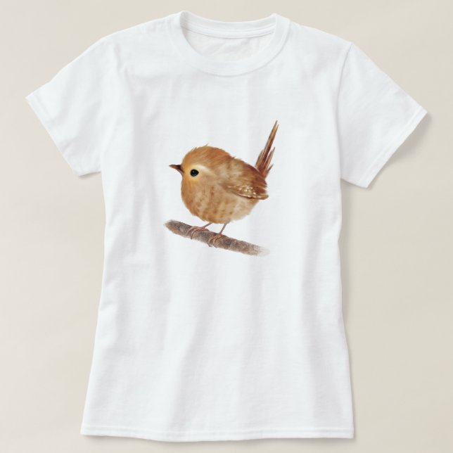 Wren Bird  T-Shirt (Design Front)