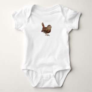 Wren Bird (Troglodytes Troglodytes) Baby Bodysuit