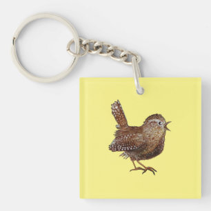 Wren Bird (Troglodytes Troglodytes) Key Ring
