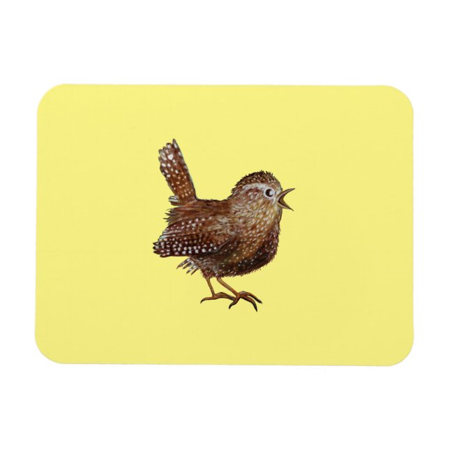 Wren Bird (Troglodytes Troglodytes)   Magnet (Horizontal)