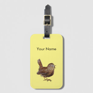 Wren Bird (Troglodytes Troglodytes) Personalised Luggage Tag