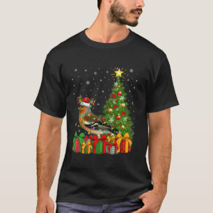 Wren Bird Xmas Tree Lighting Santa Hat Wren Christ T-Shirt