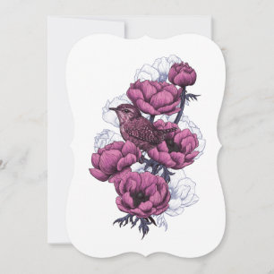 Wren bouquet thank you card