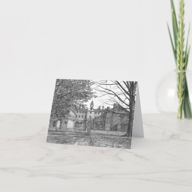 Wren Building Blank Note Card (Front)