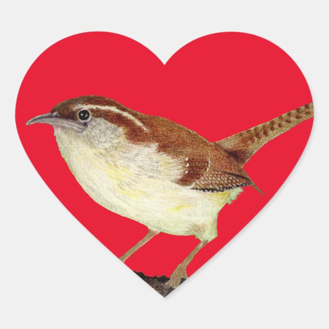 Wren Heart Sticker (Front)