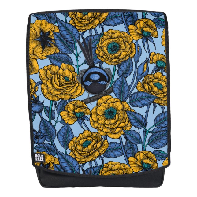 Wren in the roses backpack (Front)