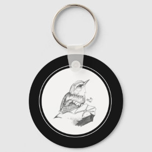 Wren Keychain in pencil