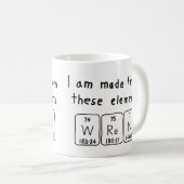 Wren periodic table name mug (Front Right)