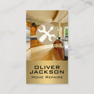 Wrench and Screwdriver   Modern Kitchen Home Business Card