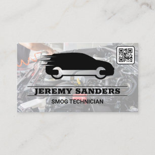 Wrench Auto Logo Services   QR Code Business Card