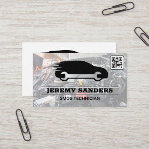 Wrench Car   Auto Services   Engine Bay   QR Code  Business Card