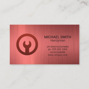 Wrench Construction Handyman Business Card