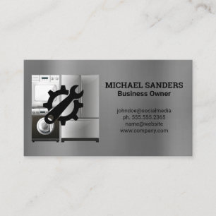 Wrench Gear Logo   Appliances Business Card