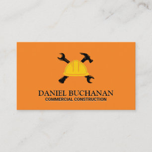 Wrench Hammer   Hard Hat Construction Business Card