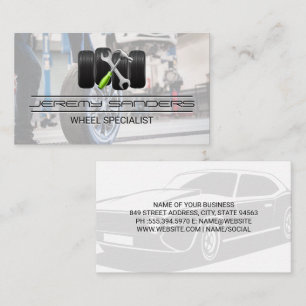 Wrench Hammer Tire Shop Business Card