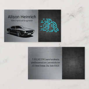 Wrench in Hand   Auto Shop Business Card