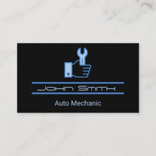 Wrench in Hand   Carbon Fiber Pattern  Business Card
