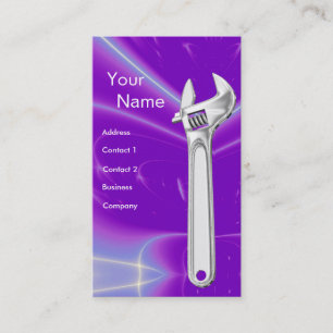 WRENCH METAL MECHANICS,PLUMBERS BUSINESS CARD