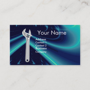 WRENCH METAL MECHANICS,PLUMBERS MONOGRAM BUSINESS CARD