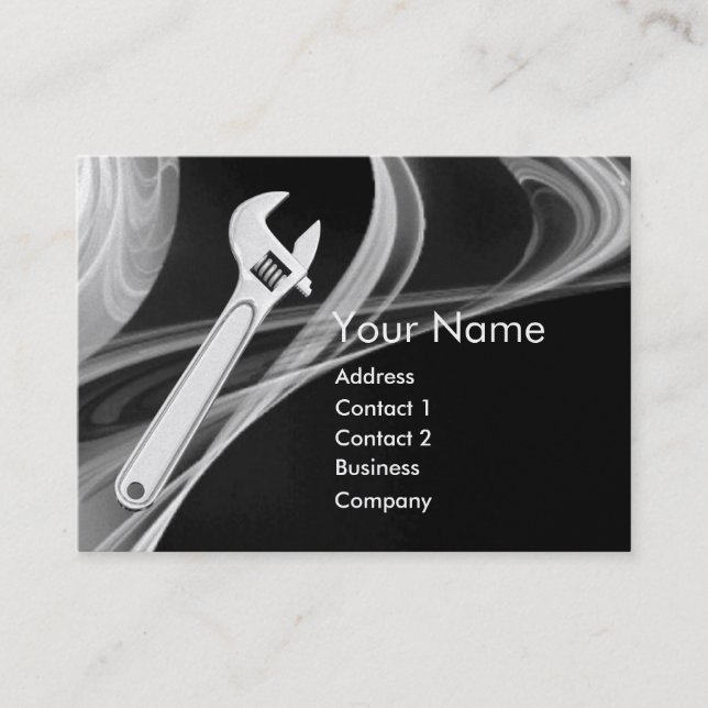 WRENCH METAL MECHANICS,PLUMBERS Pearl Paper Business Card (Front)