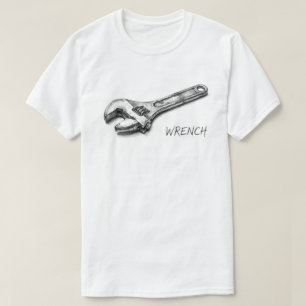 wrench pencil sketch drawing T-Shirt