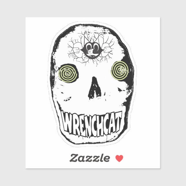 Wrenchcat Skully Sticker (Sheet)