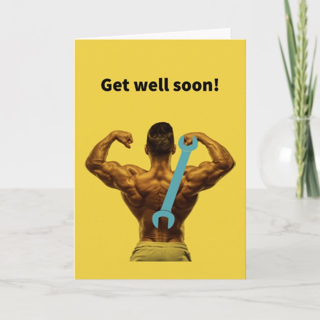 Wrenched Back - Get Well Card (Front)