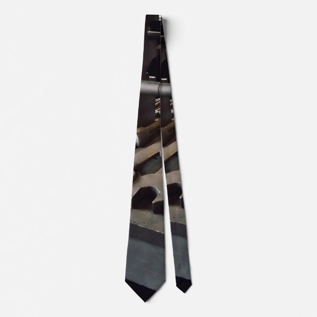 Wrenches and Oil Can in Machine Shop Tie (Front)