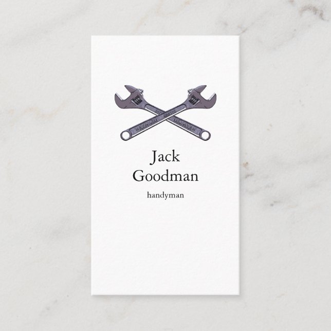 wrenches business card (Front)