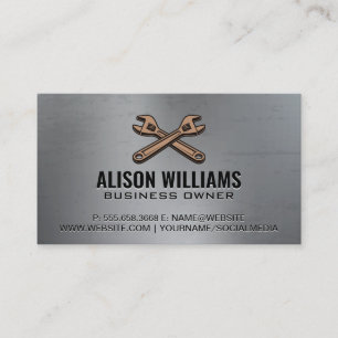 Wrenches   Carpentry   Mechanic Business Card